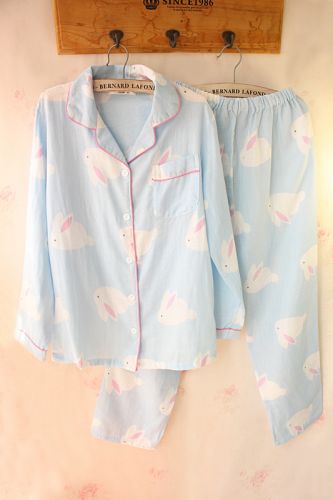 Pyjama pour femme en Coton à manches longues - Ref 2993320