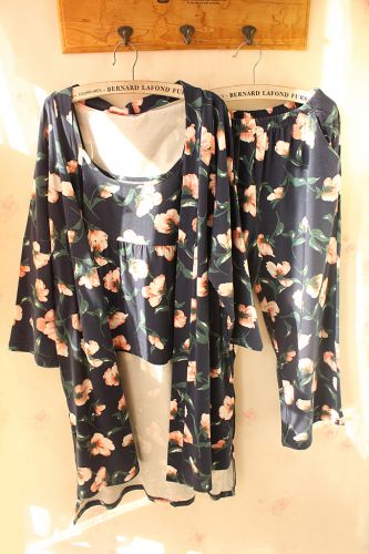 Pyjama pour femme en Coton à manches - Ref 2993322