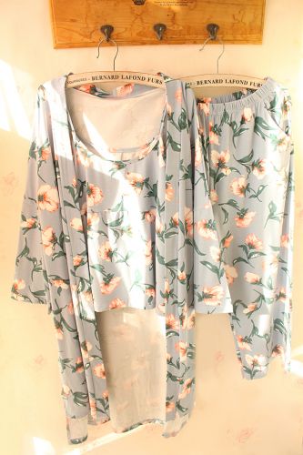 Pyjama pour femme en Coton à neuf manches - Ref 2993325
