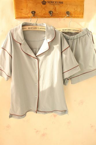 Pyjama pour femme en Coton à manche courte - Ref 2993329