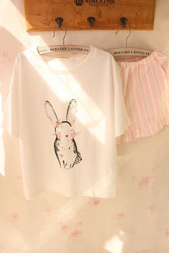 Pyjama pour femme en Coton à manche courte - Ref 2993330