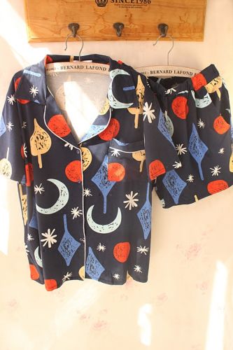 Pyjama pour femme en Coton à manche courte - Ref 2993339