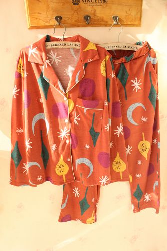 Pyjama pour femme en Coton à manches longues - Ref 2993340