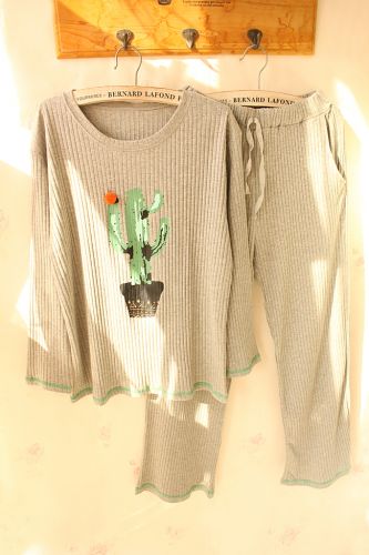 Pyjama pour femme en Coton à manches longues - Ref 2993342