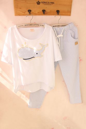 Pyjama pour femme en Coton à manche courte - Ref 2993344