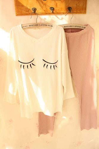 Pyjama pour femme en Coton à manches longues - Ref 2993347