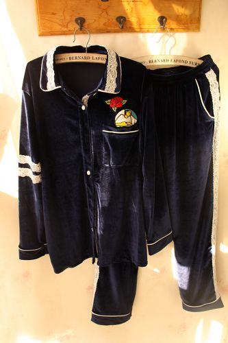 Pyjama pour femme en Coton à manches longues - Ref 2993357