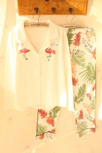 Pyjama pour femme en Coton à manches longues - Ref 2993363