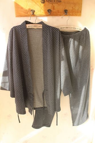 Pyjama pour femme en Coton à manches longues - Ref 2993364