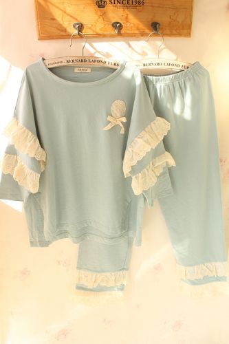 Pyjama pour femme en Coton à manches longues - Ref 2993365