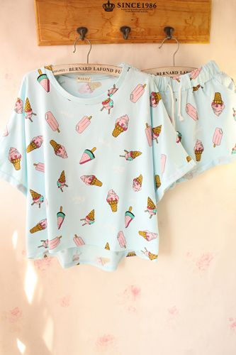 Pyjama pour femme en Coton à manche courte - Ref 2993375