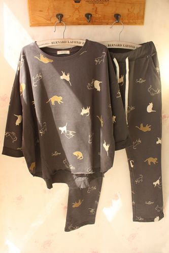 Pyjama pour femme en Coton à manches longues - Ref 2993380