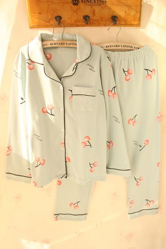 Pyjama pour femme en Coton à manches longues - Ref 2993382