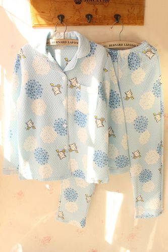 Pyjama pour femme en Coton à manches longues - Ref 2993390