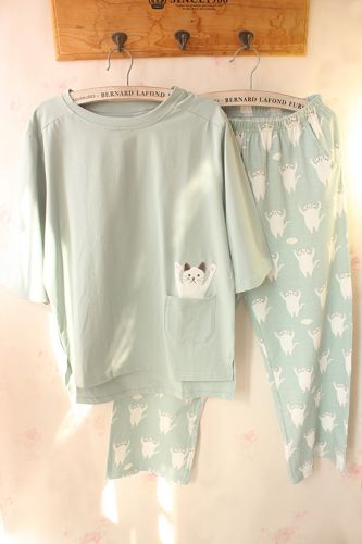 Pyjama pour femme en Coton à manches longues - Ref 2993406