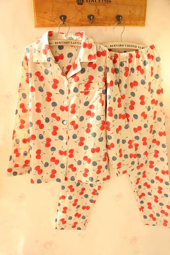 Pyjama pour femme en Coton à manches longues - Ref 2993409