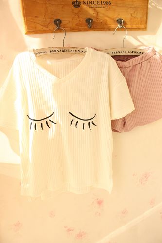 Pyjama pour femme en Coton à manche courte - Ref 2993414