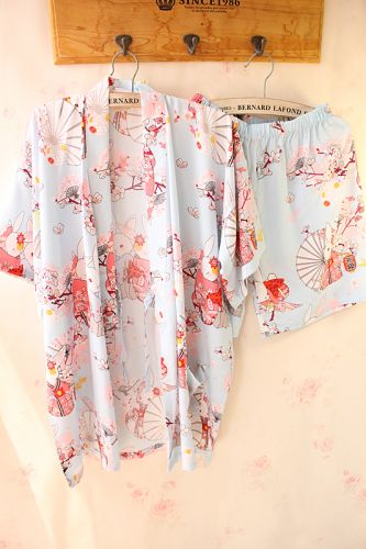 Pyjama pour femme en Coton à manche courte - Ref 2993420
