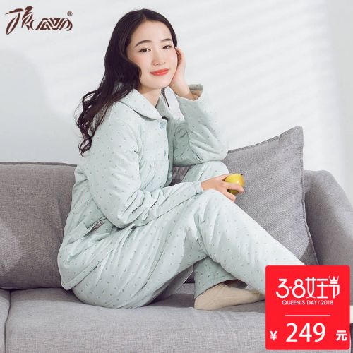 Pyjama pour femme en Coton à manches longues - Ref 2993460