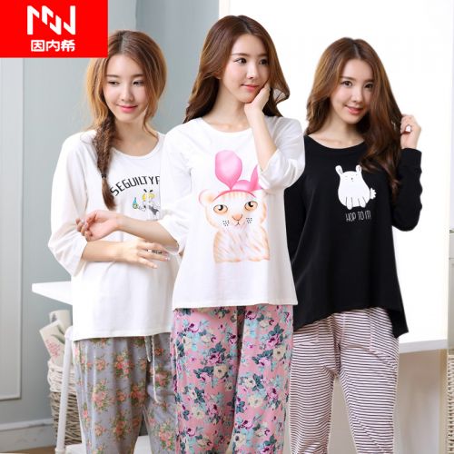 Pyjama pour femme INNERSY en Coton à manches longues - Ref 2993475