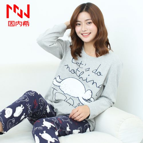 Pyjama pour femme INNERSY en Coton à manches longues - Ref 2993477