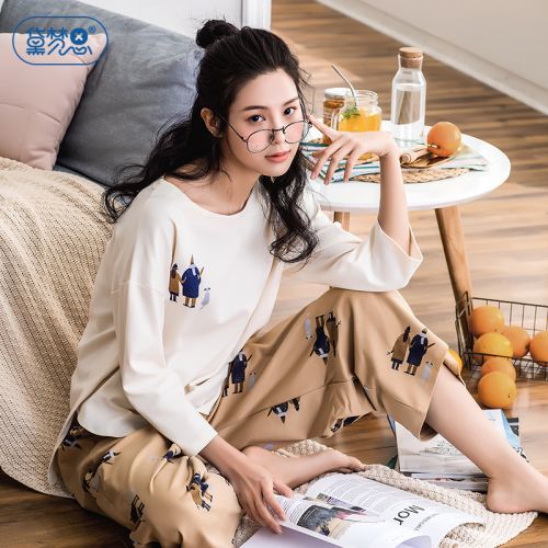 Pyjama pour femme DAMOS LOVE en Coton à neuf manches - Ref 2993483