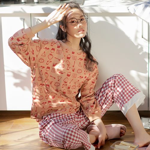 Pyjama pour femme DAMOS LOVE en Coton à manches longues - Ref 2993507