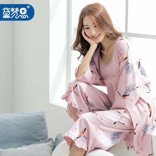Pyjama pour femme DAMOS LOVE en Coton à manches longues - Ref 2993512