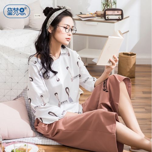 Pyjama pour femme DAMOS LOVE en Coton à neuf manches - Ref 2993520