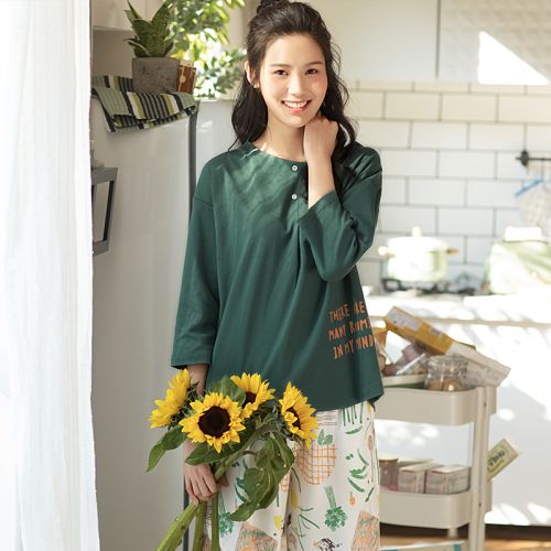 Pyjama pour femme DAMOS LOVE en Coton à neuf manches - Ref 2993522