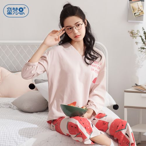 Pyjama pour femme DAMOS LOVE en Coton à neuf manches - Ref 2993525