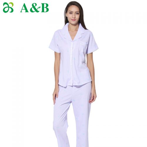 Pyjama pour femme en Coton à manche courte - Ref 2993583