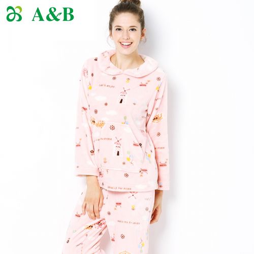 Pyjama pour femme en Polyester à manches longues - Ref 2993586