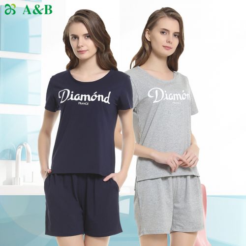 Pyjama pour femme en Coton à manche courte - Ref 2993590