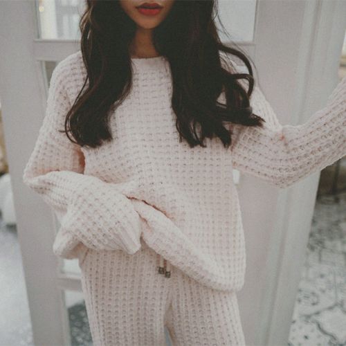 Pyjama pour femme PEACH HONEY en Coton à manches longues - Ref 2993637