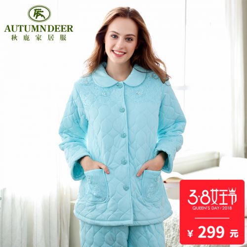 Pyjama pour femme en Coton à manches longues - Ref 2993648