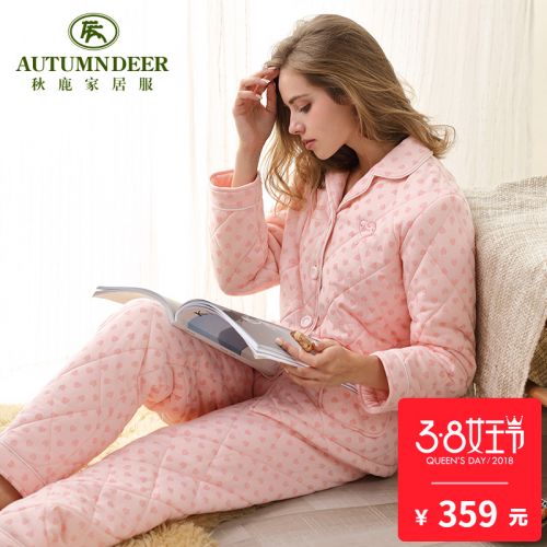 Pyjama pour femme en Coton à manches longues - Ref 2993712