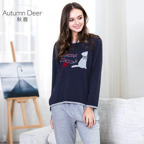 Pyjama pour femme en Coton à manches longues - Ref 2993740