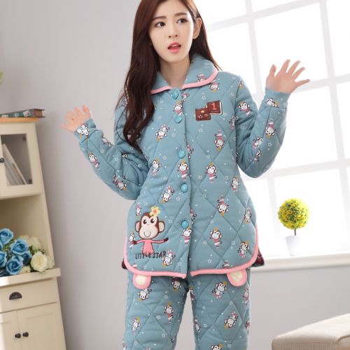Pyjama pour femme en Coton à manches longues - Ref 2993781