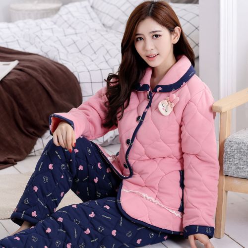 Pyjama pour femme en Coton à manches longues - Ref 2993797