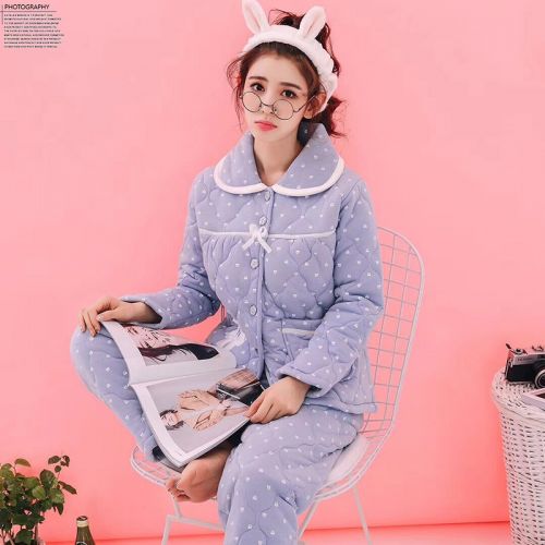 Pyjama pour femme en Coton à manches longues - Ref 2993798