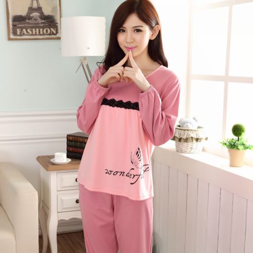 Pyjama pour femme en Coton à manches longues - Ref 2993805