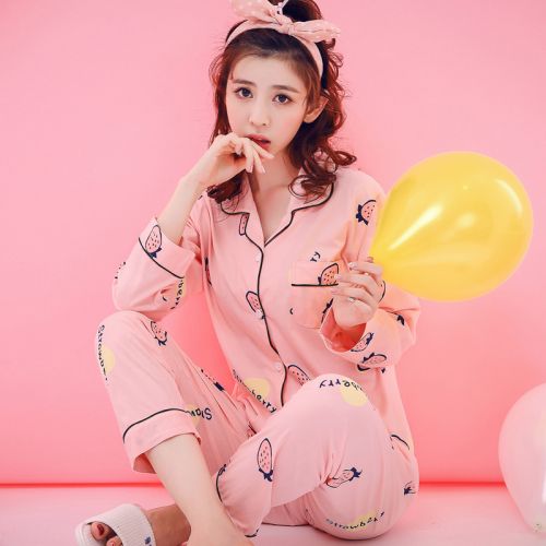 Pyjama pour femme en Coton à manches longues - Ref 2993818