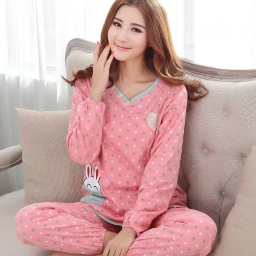 Pyjama pour femme en Coton à manches longues - Ref 2993823