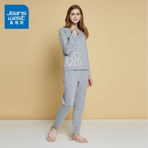 Pyjama pour femme JEANSWEST en Polyester à manches longues - Ref 2993828