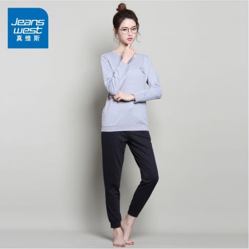 Pyjama pour femme JEANSWEST en Polyester à manches longues - Ref 2993831