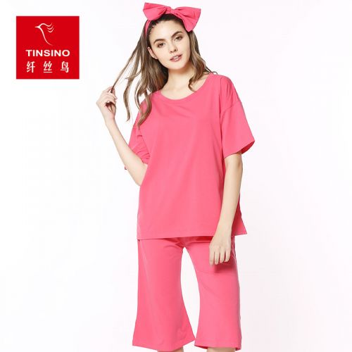 Pyjama pour femme TINSINO en Coton à manchon moyen - Ref 2993833