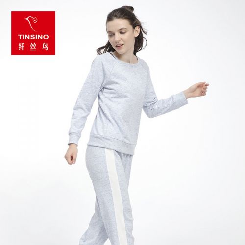 Pyjama pour femme TINSINO en Coton à manches longues - Ref 2993834