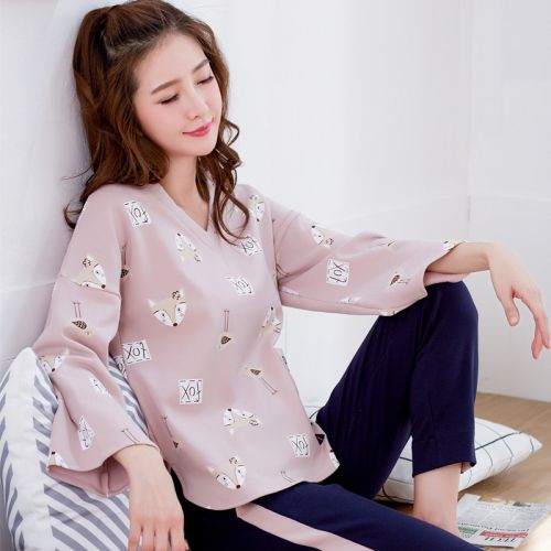 Pyjama pour femme en Coton à manches longues - Ref 2993875
