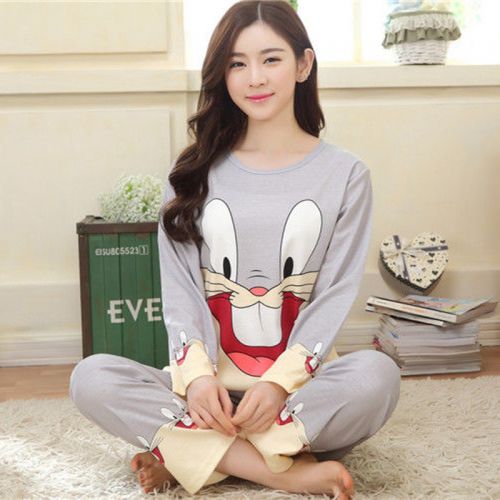 Pyjama pour femme en Coton à manches longues - Ref 2993899
